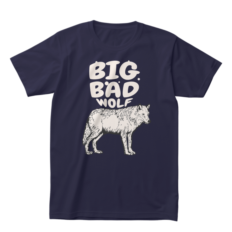 Big Bad Wolf - Meclot Lagos Streetwear Graphic Tee - Image 3