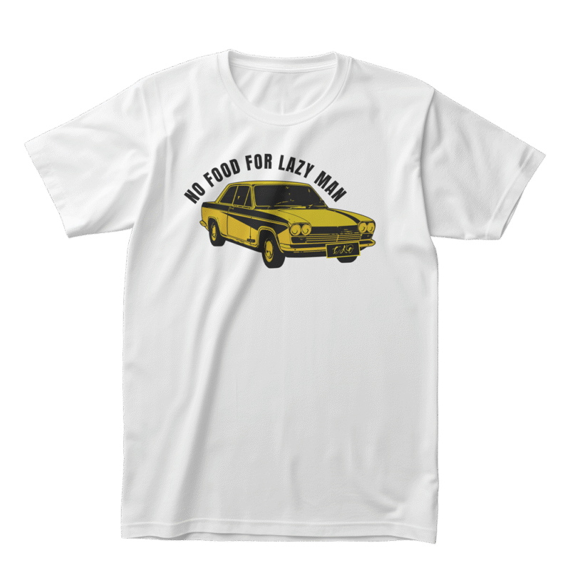 No Food for Lazy Man - Meclot Lagos Streetwear Graphic Tee - Image 3